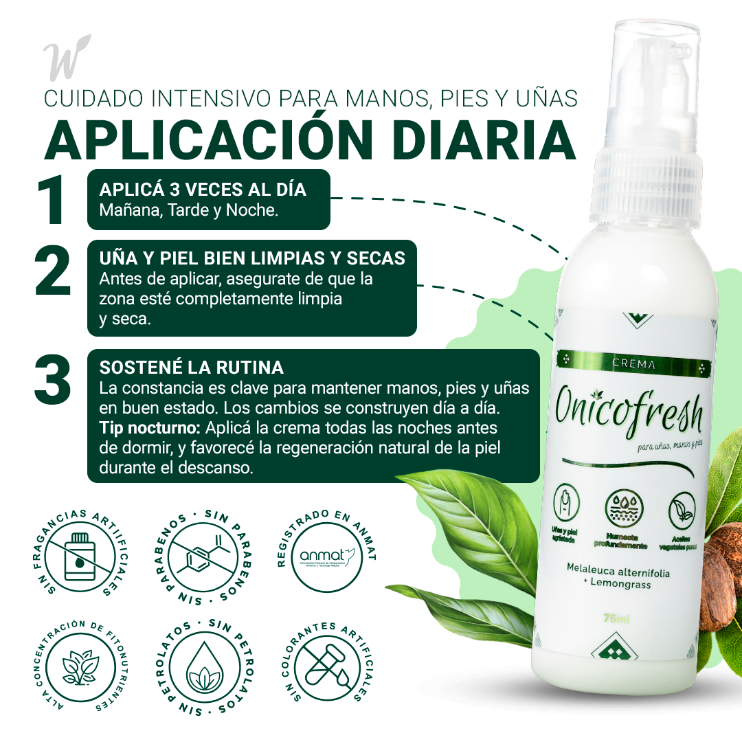 Onicofresh® Crema para Uñas, Manos y Pies