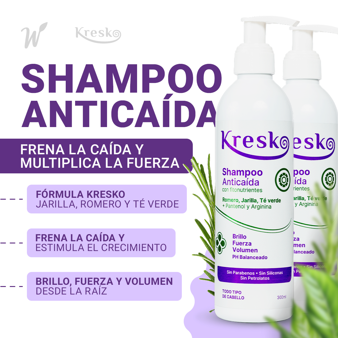 2 Shampoo Anticaída 300 ml DESCUENTO
