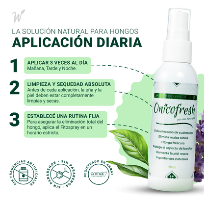 Onicofresh® Fitospray para Uñas, Manos y Pies 75ml