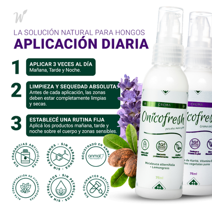 Kit Antihongos Manos, pies, cuerpo y zonas sensibles: 2 Cremas 75 ml c/u