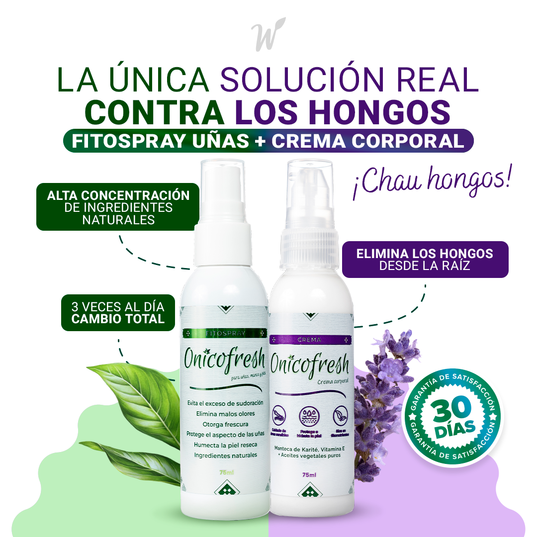 Kit Antihongos Uñas, pies, cuerpo y zonas sensibles: 1 Fitospray + 1 Crema 75 ml c/u