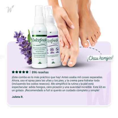 Kit Antihongos Uñas, pies, cuerpo y zonas sensibles: 1 Fitospray + 1 Crema 75 ml c/u