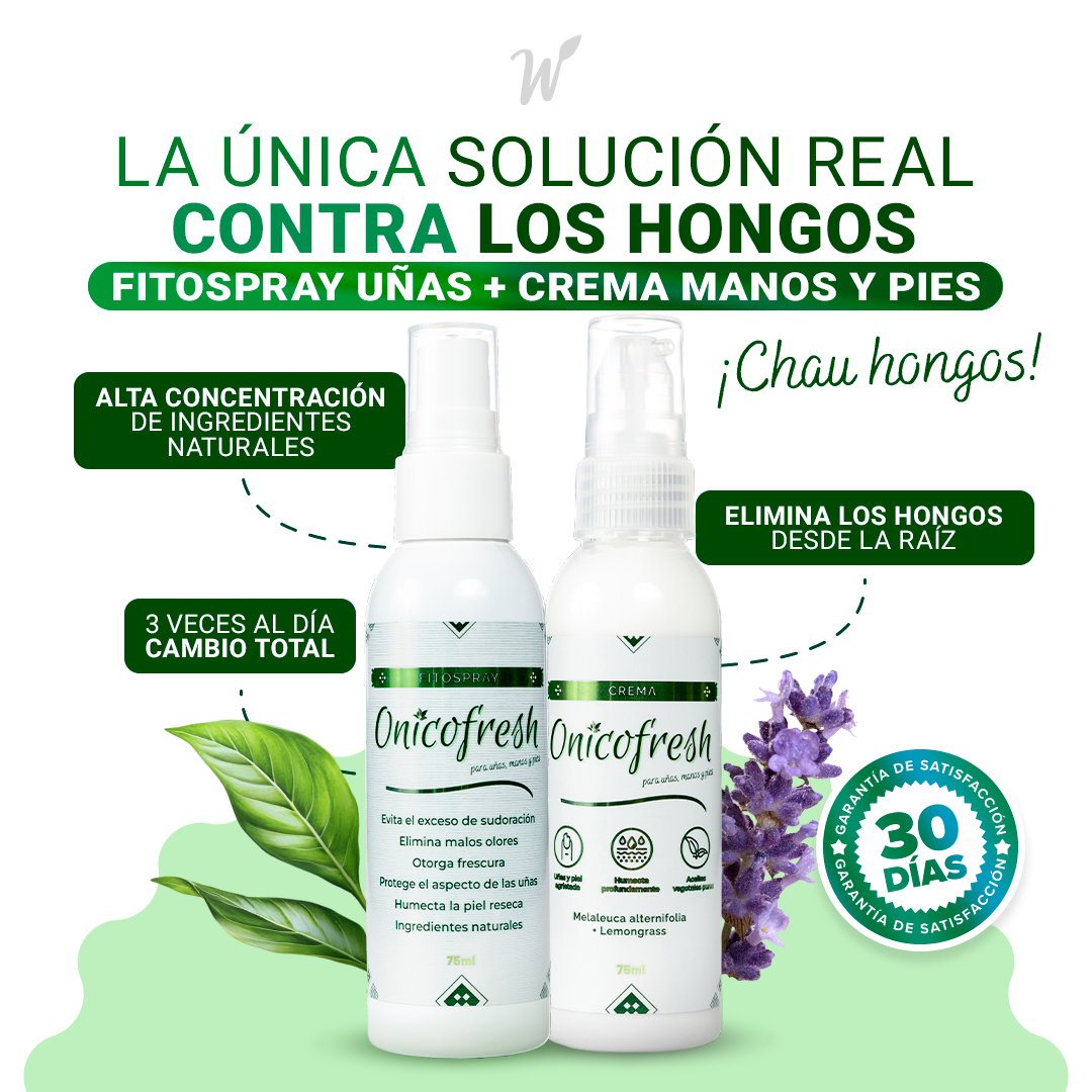 Onicofresh® KIT para Uñas, Manos y Pies: 2 Fitospray + 1 Crema 75 ml c/u