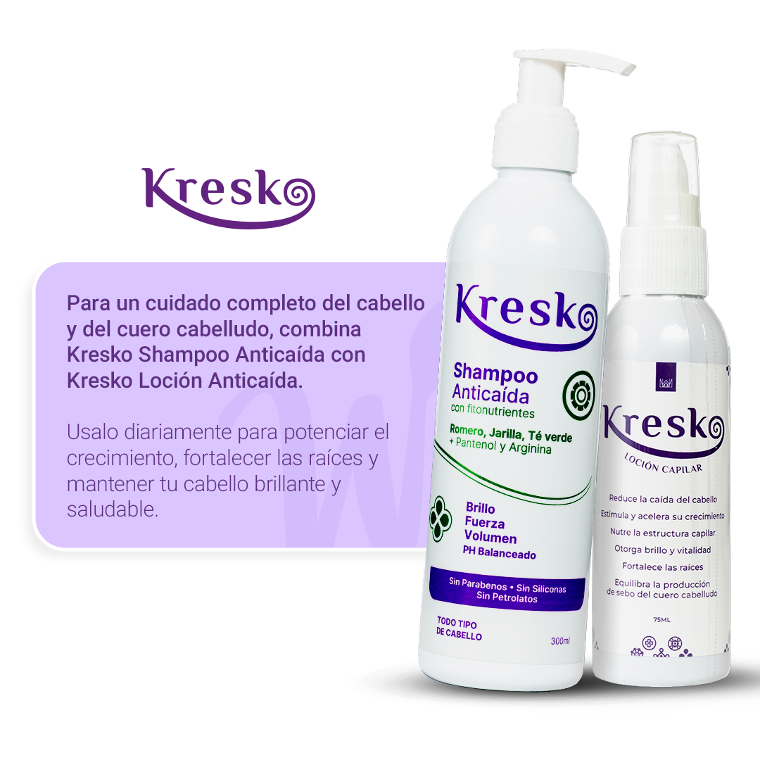 Kit Capilar Anticaída: 1 Shampoo 300 ml + 1 Loción 75ml