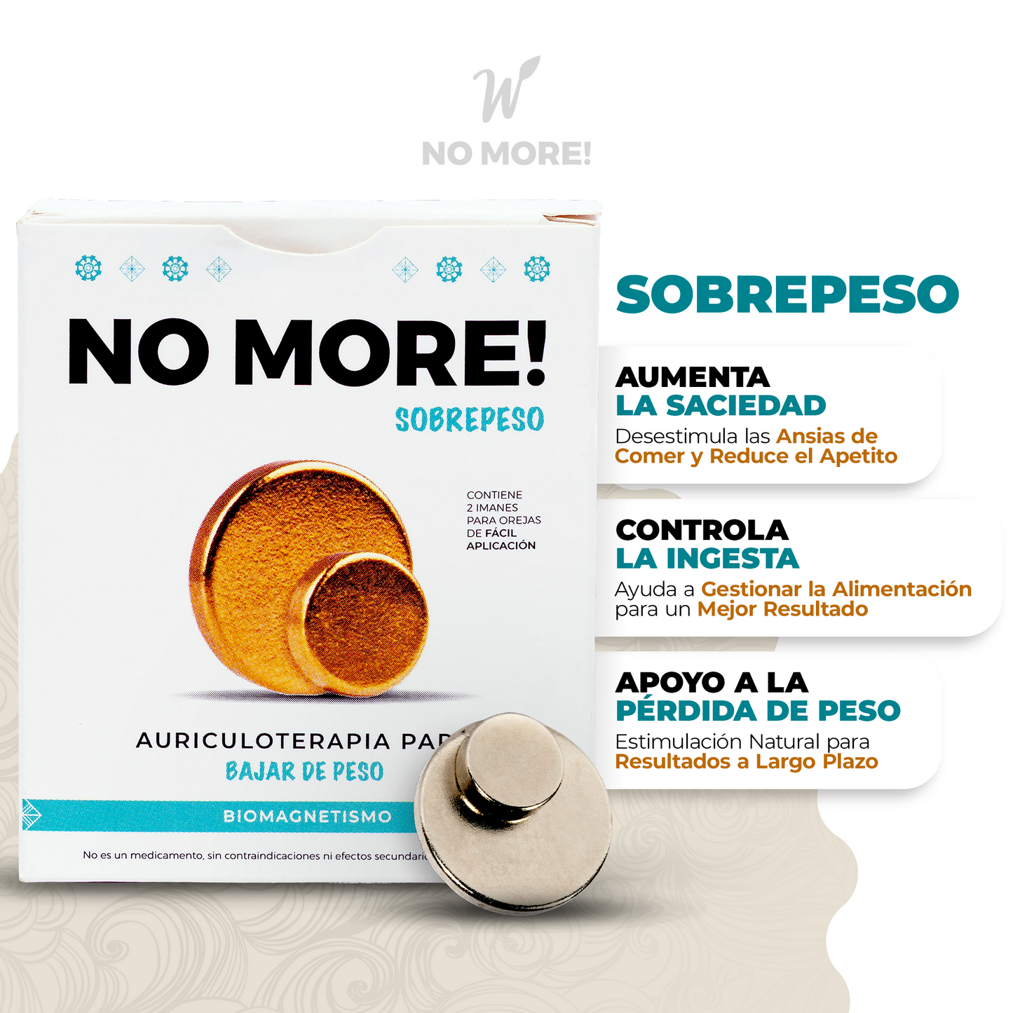 1 Par de Bioimanes Auriculoterapia Magnética